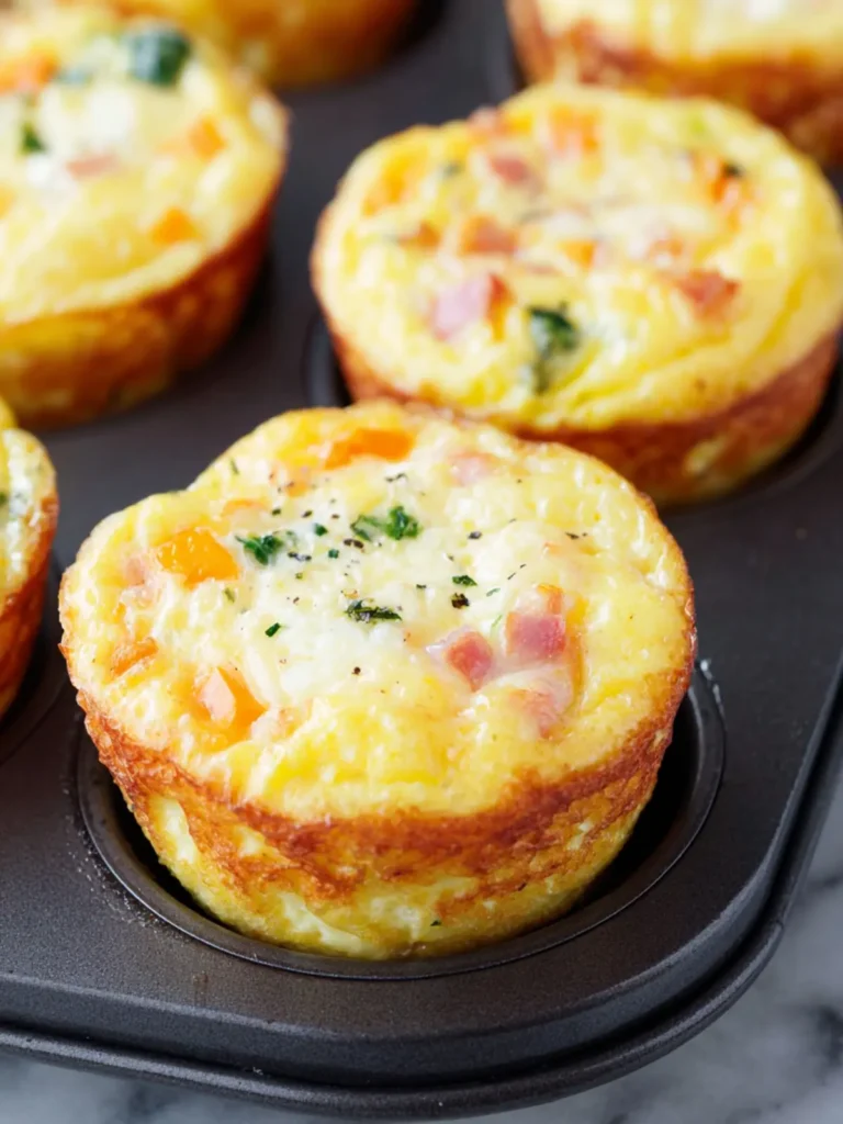 Ham, Cheese, and Veggie Frittatas First Image