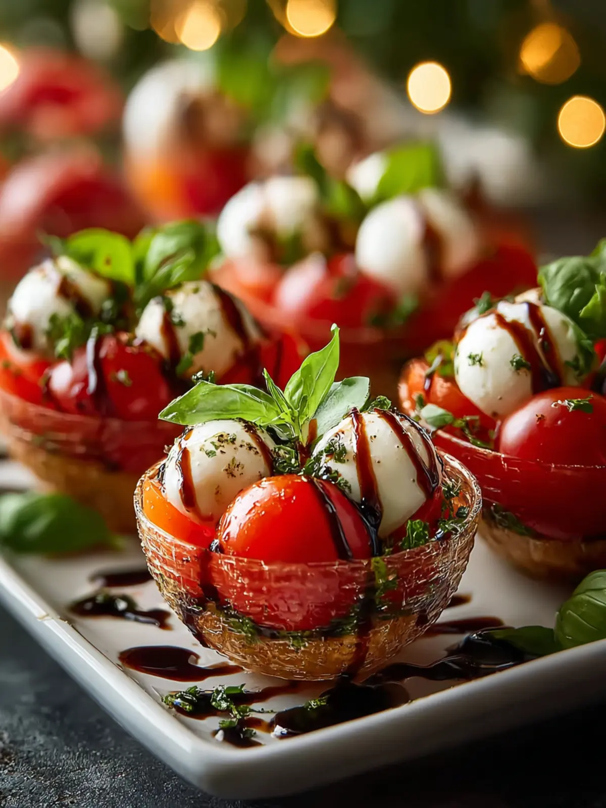 Festive Christmas Mini Caprese Salad Cups Recipe to Impress First Image