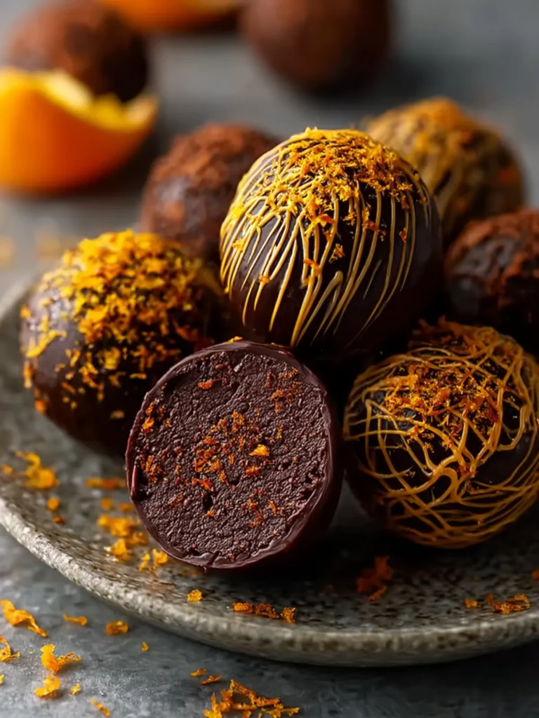 Decadent Orange Chocolate Christmas Truffles Recipe First Image