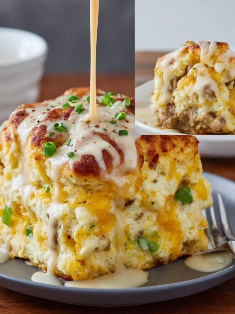 Crockpot Biscuit and Gravy Casserole – Easy Recipes Comfort First Image