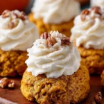 Pumpkin Oatmeal Cookies with Buttercream Frosting First Image