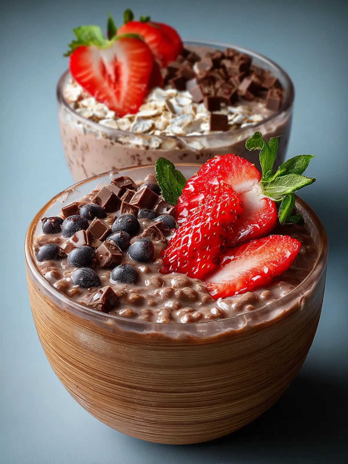 Chocolate Strawberry Overnight Oats First Image