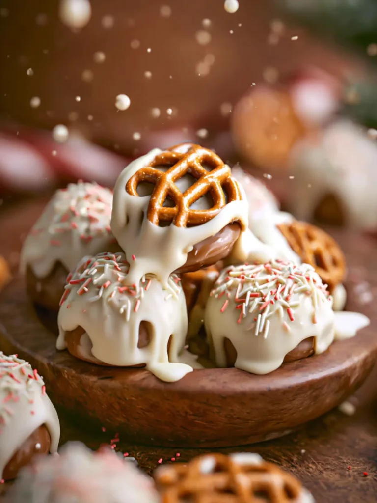 White Chocolate Pretzel Rolo Bites First Image