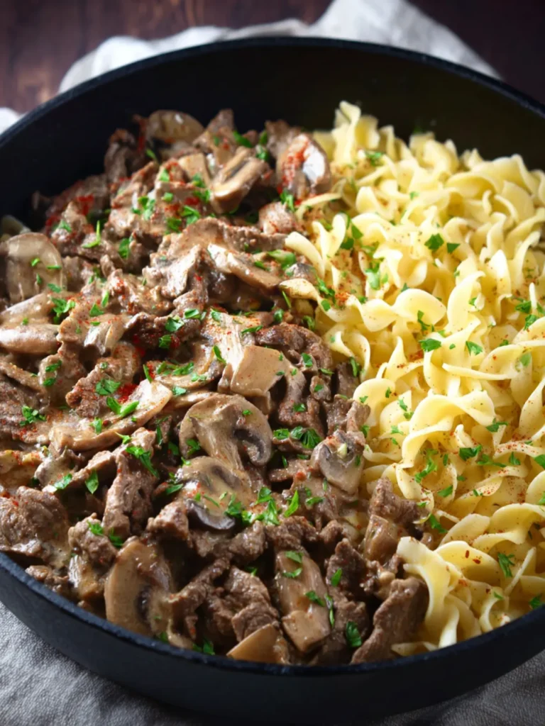 Easy Low Carb Beef Stroganoff Recipe First Image