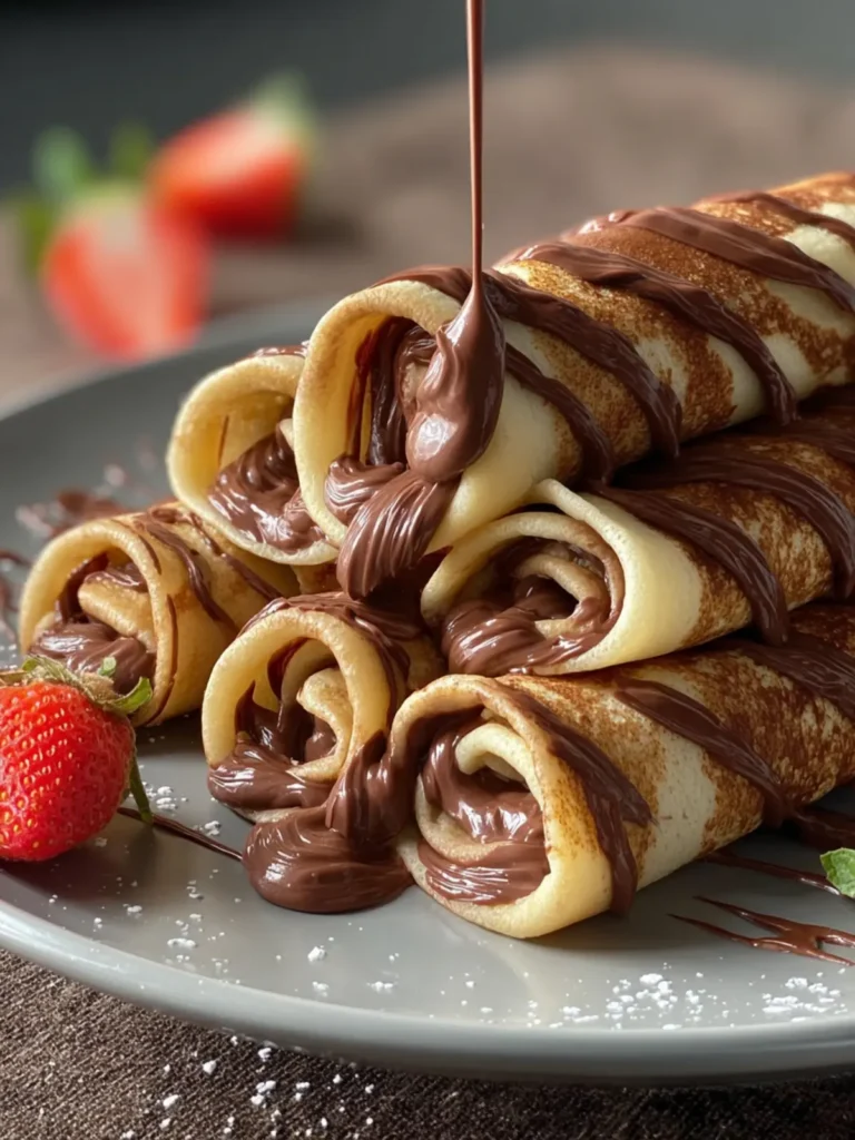 Nutella Crepe Rolls: Irresistible Chocolate Perfection in 6 Steps First Image