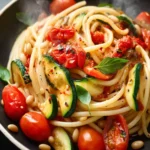 Summer Pasta with Zucchini and Tomatoes First Image