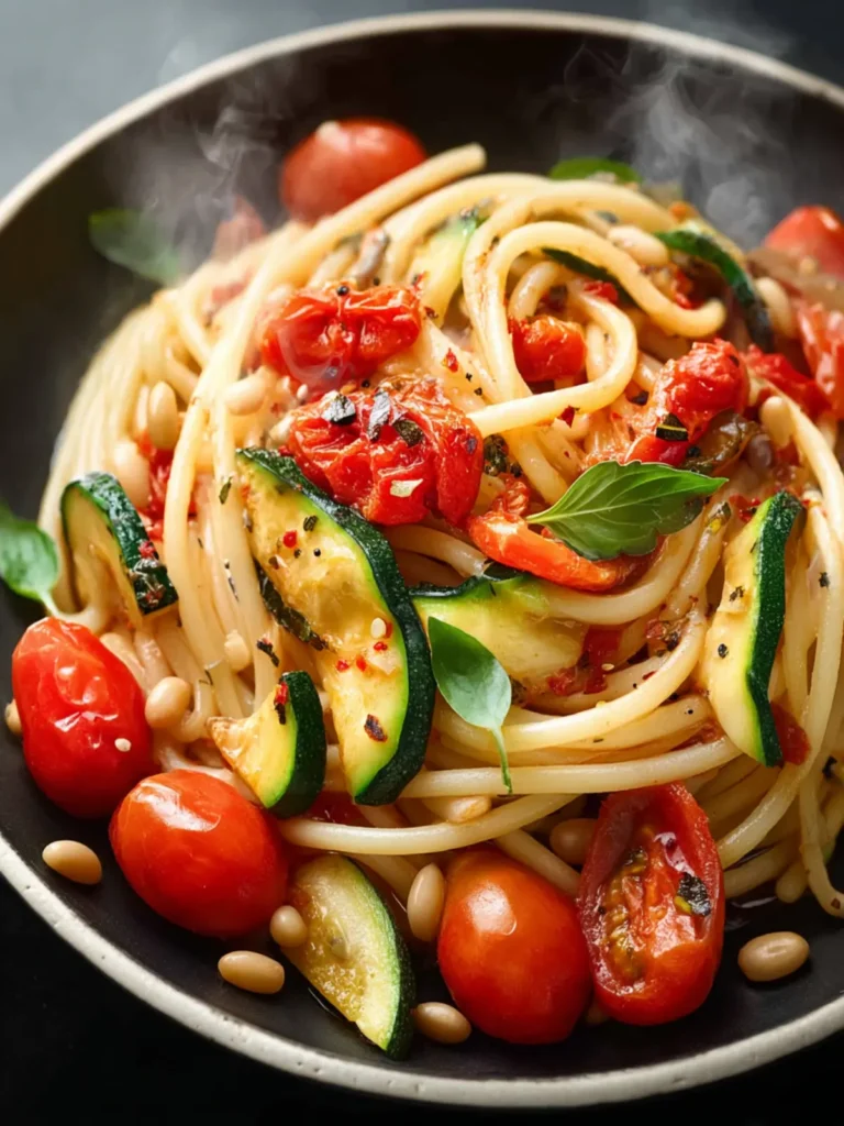 Summer Pasta with Zucchini and Tomatoes First Image