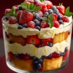 Best Non-Alcoholic Lemon Berry Trifle with Pound Cake Layers First Image