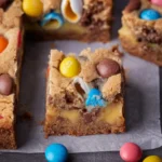 Cadbury Egg Cookie Bars with M&M’s First Image