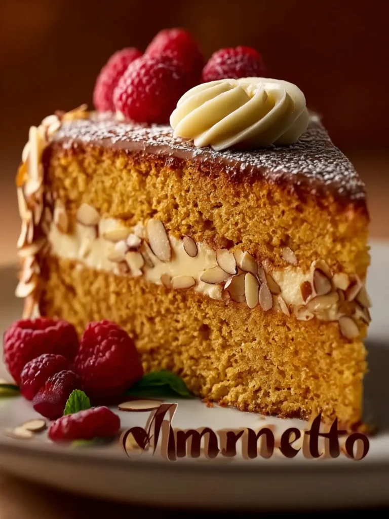 almond amaretto cake First Image