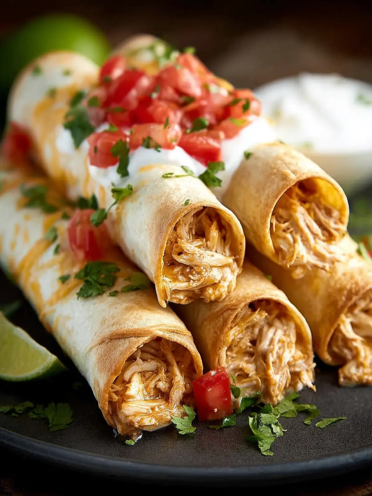 Crockpot Chicken Taquitos First Image