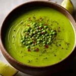 Vegan green pea soup First Image