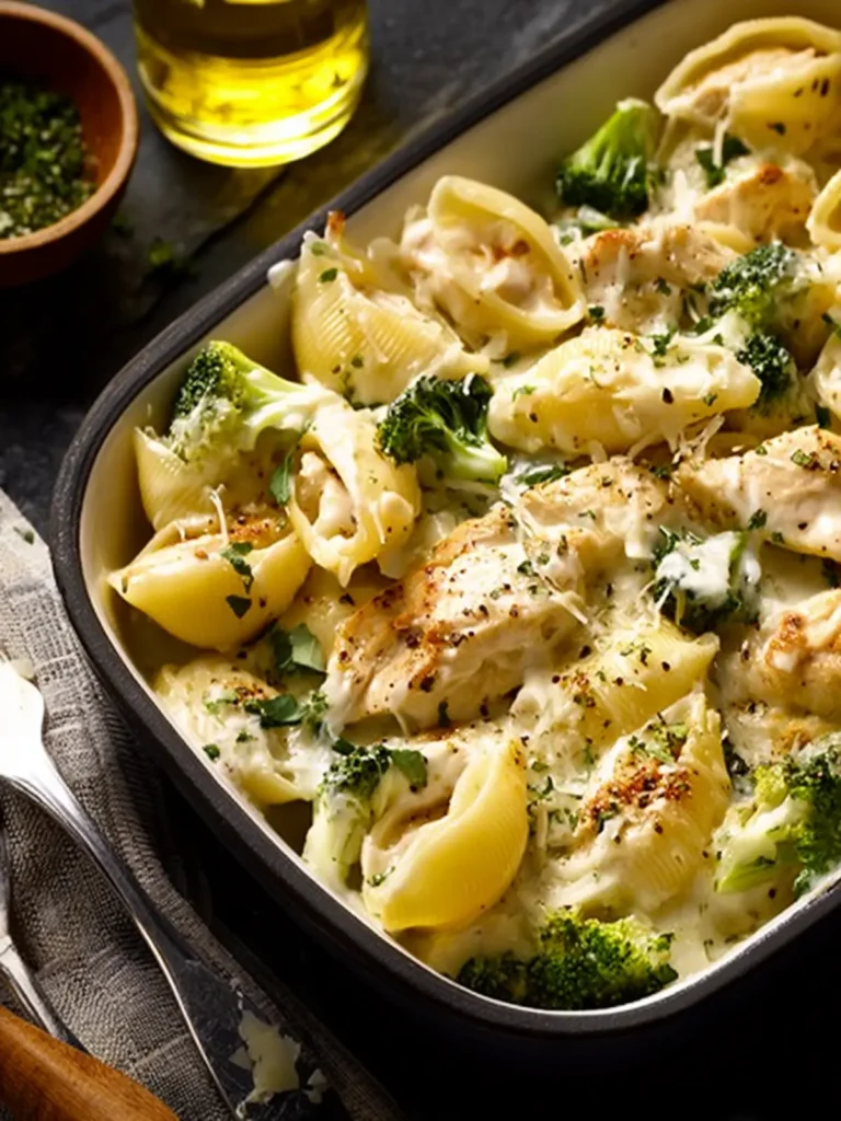 chicken broccoli alfredo shells First Image