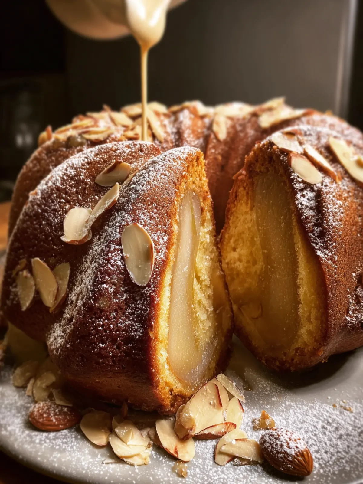 pear almond bundt cake First Image