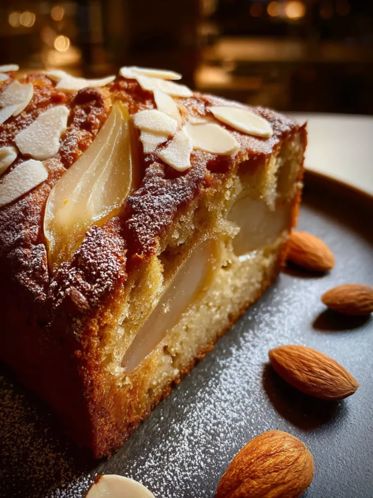 pear almond loaf cake First Image