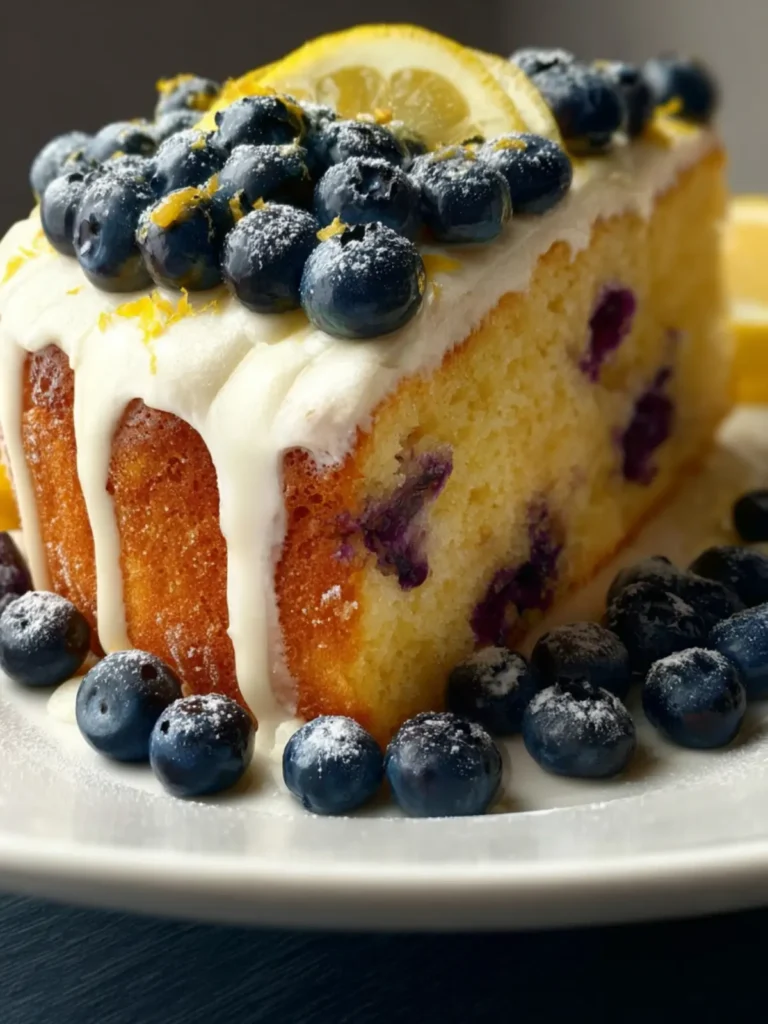 Homemade Lemon Blueberry Cake First Image